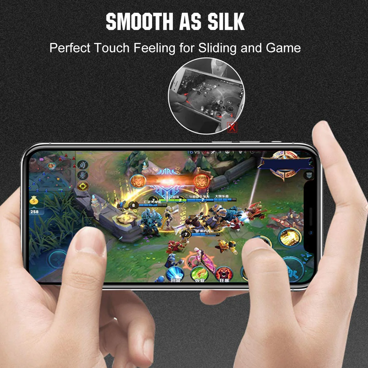 iPhone XS/11 Pro Max - Anti-glare Screen Protector Tempered Glass - Full Cover - Fingerprint Resistant - Image 6