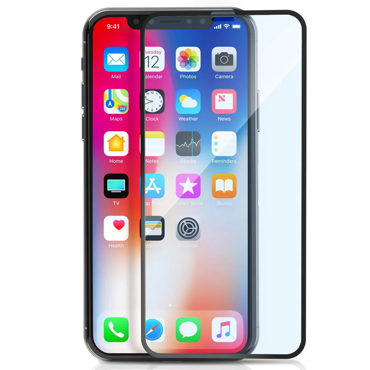 iPhone X/XS/11 Pro - Anti-glare Screen Protector Tempered Glass - Full Cover - Fingerprint Resistant