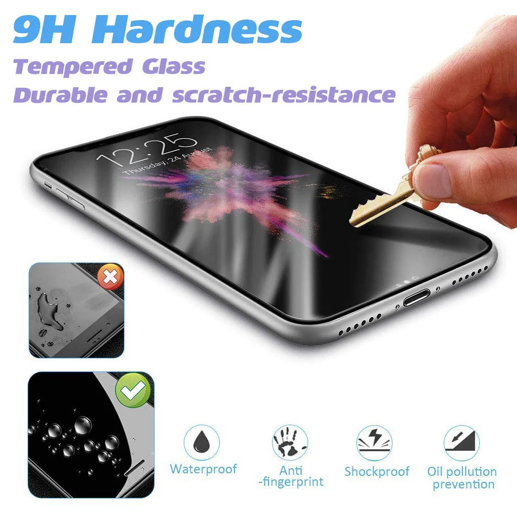 iPhone X/XS/11 Pro - Anti-glare Screen Protector Tempered Glass - Full Cover - Fingerprint Resistant - Image 5