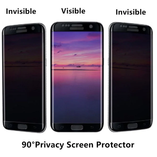Samsung Galaxy S7 Edge - Privacy Screen Protector - Tempered Glass - 3D Full Cover - Image 2