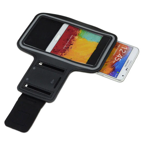 Sports Armband Gym Running Band Neoprene - Black - Fonus J43 - Image 3