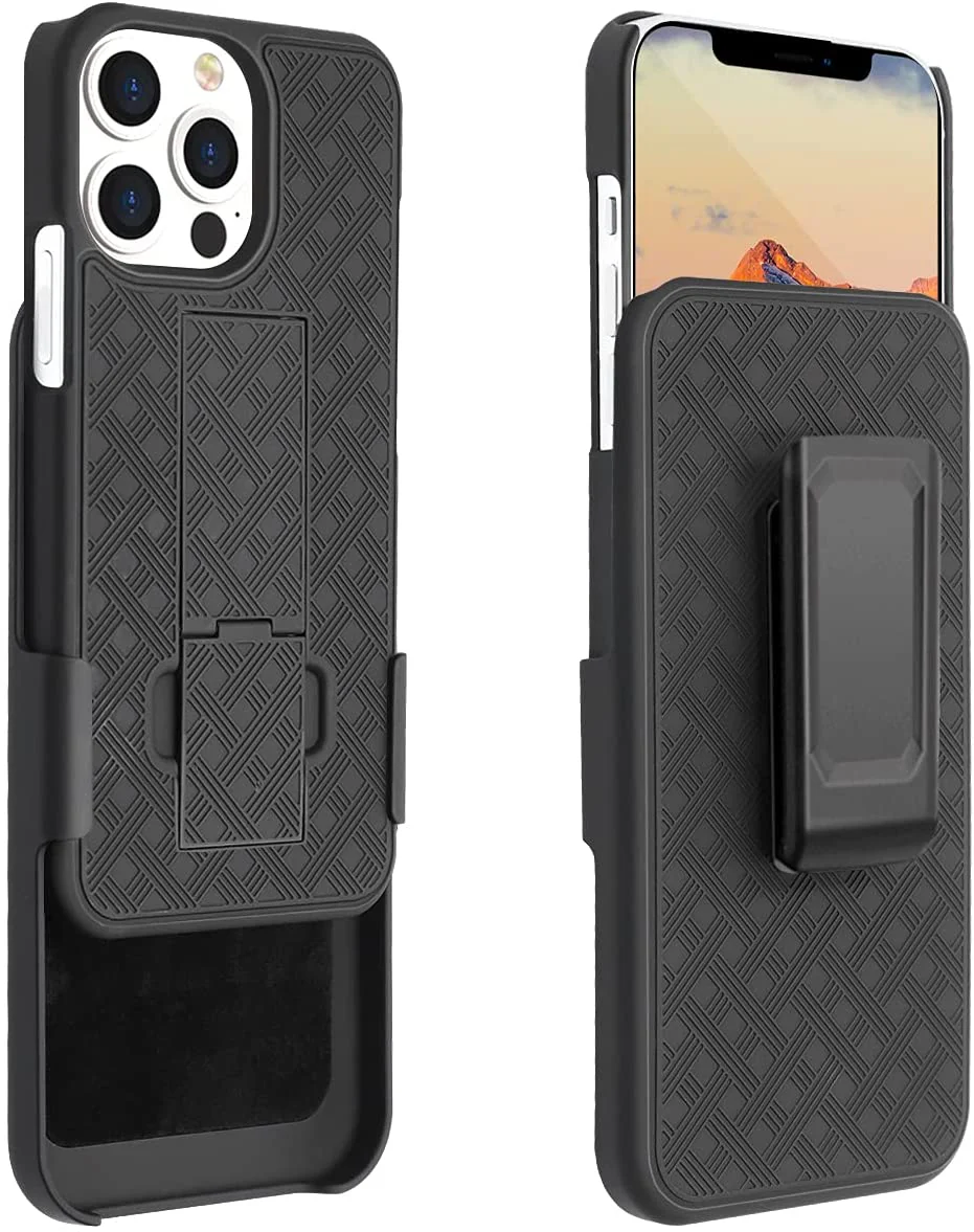 Belt Clip Case and 3 Pack Privacy Screen Protector Swivel Holster Tempered Glass Kickstand Cover Anti-Spy Anti-Peep - ZDA49+3Z26 - Image 4