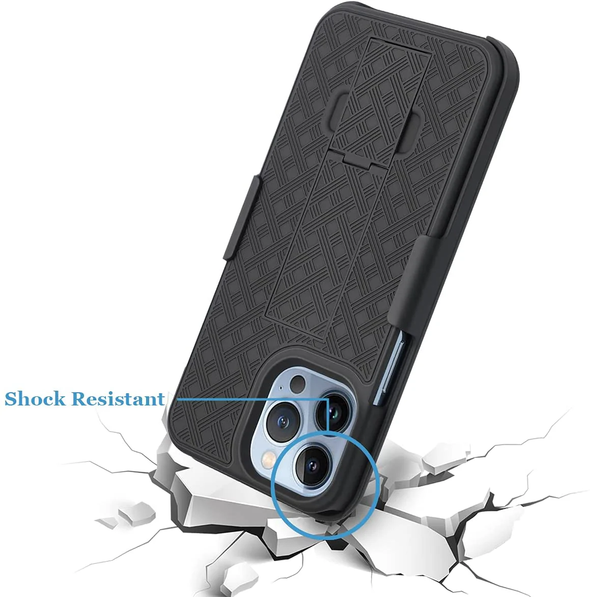 Belt Clip Case and 3 Pack Privacy Screen Protector Swivel Holster Tempered Glass Kickstand Cover Anti-Spy Anti-Peep - ZDA54+3Z26 - Image 6