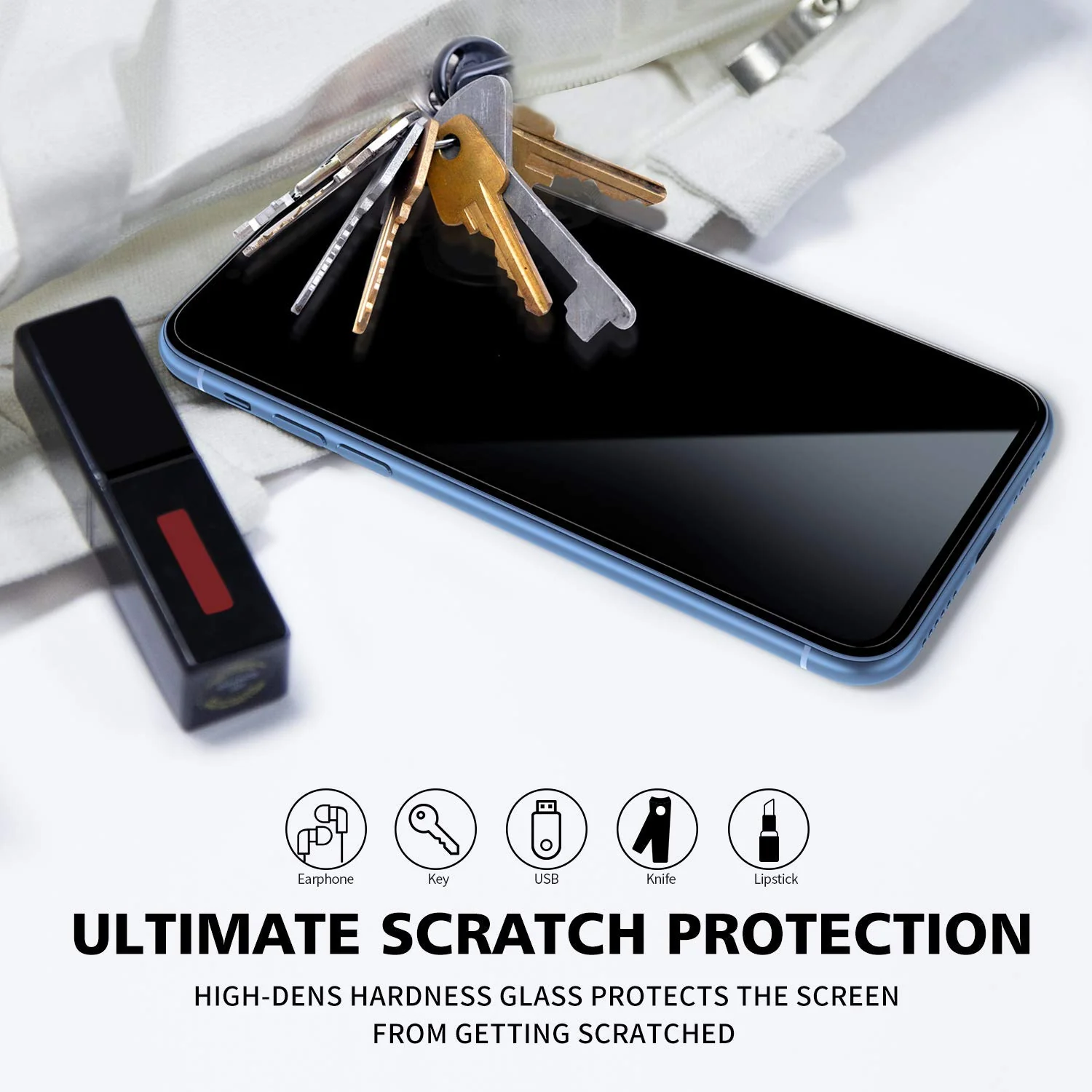 Belt Clip Case and 3 Pack Screen Protector Swivel Holster Tempered Glass Kickstand Cover 5D Touch Curved Edge - ZDM90+3R50 - Image 8