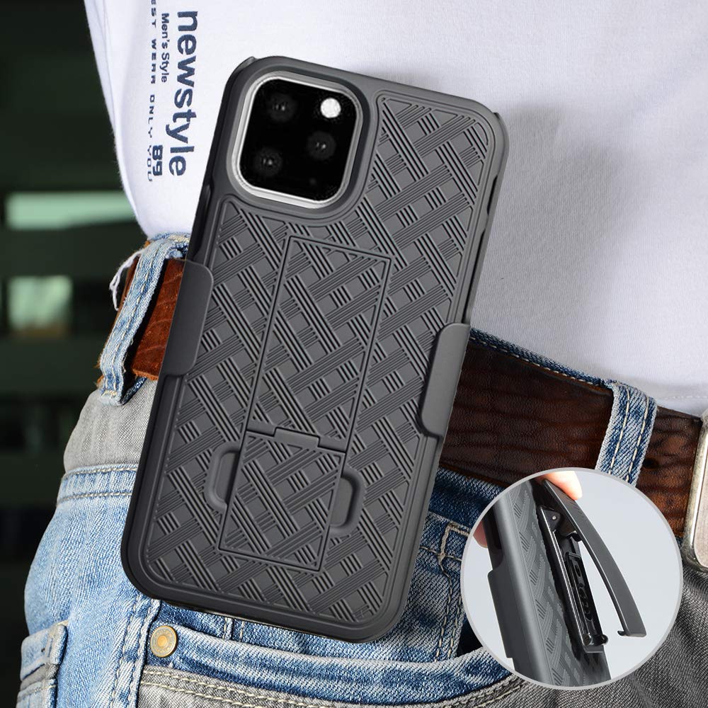 Belt Clip Case and Fast Home Charger Combo Swivel Holster PD Type-C Power Adapter 6ft Long USB-C Cable Kickstand Cover 2-Port Quick Charge - ZDM90+G96 - Image 10