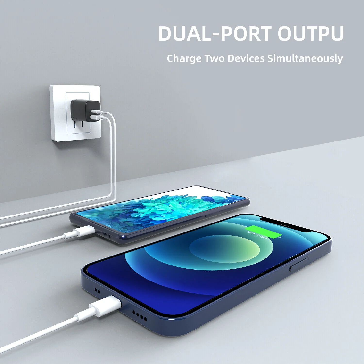 Belt Clip Case and Fast Home Charger Combo Swivel Holster PD Type-C Power Adapter 6ft Long USB-C Cable Kickstand Cover 2-Port Quick Charge - ZDY34+G88 - Image 4