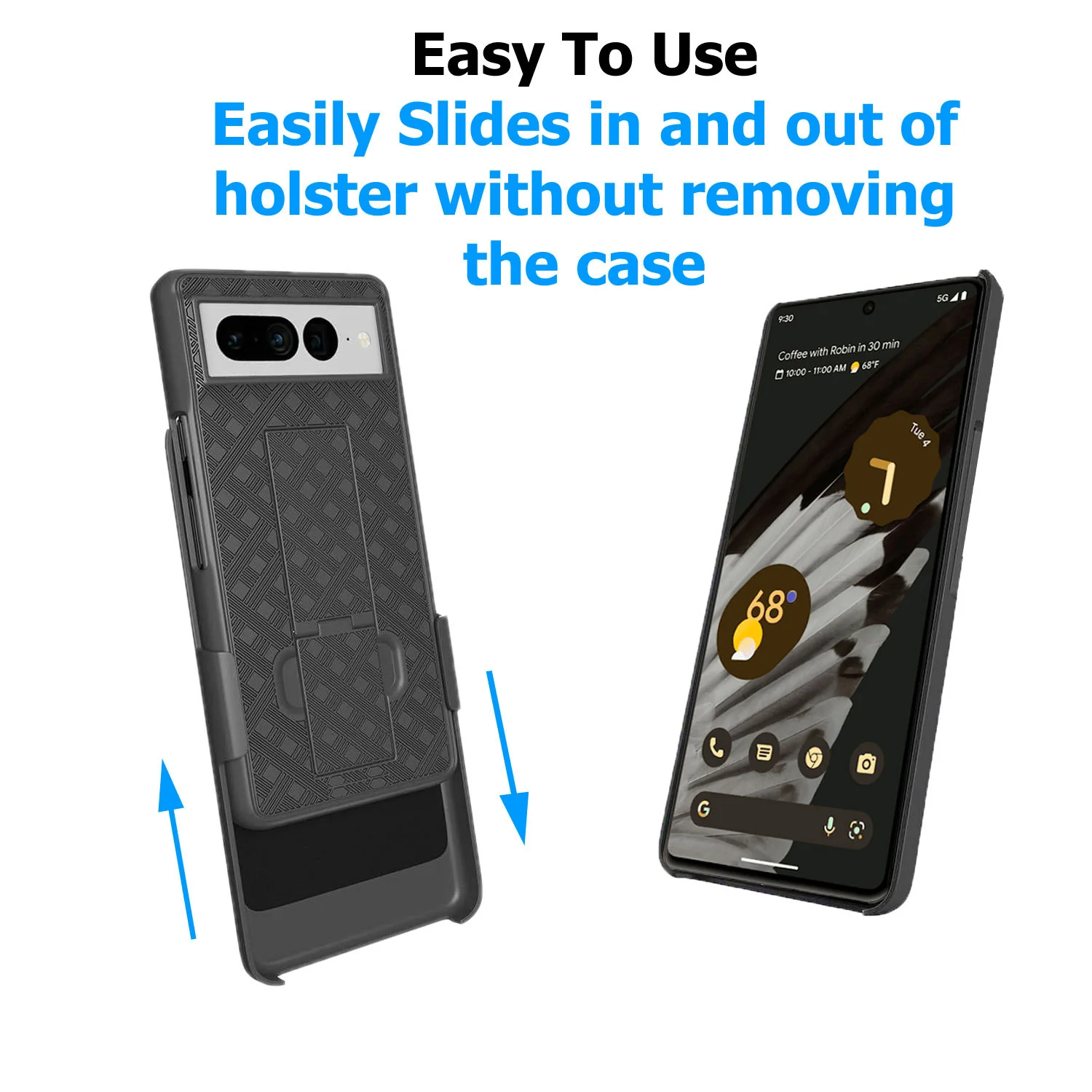 Belt Clip Case and Fast Home Charger Combo Swivel Holster PD Type-C Power Adapter 6ft Long USB-C Cable Kickstand Cover 2-Port Quick Charge - ZDY34+G88 - Image 5