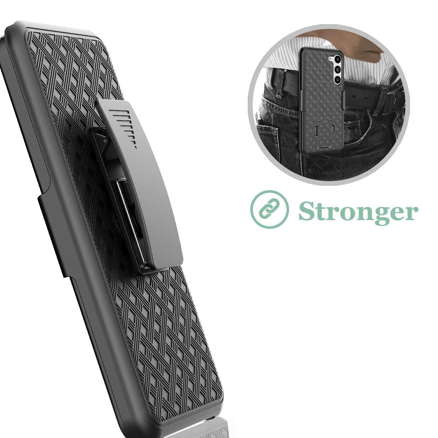 Belt Clip Case and Fast Home Charger Combo Swivel Holster PD Type-C Power Adapter 6ft Long USB-C Cable Kickstand Cover 2-Port Quick Charge - ZDZ47 - Image 10