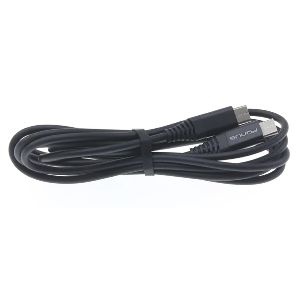 10ft USB-C to Type-C PD Cable Charger Cord - TPE - Black - Fonus K92 - Image 4