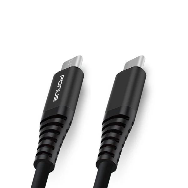 6ft USB-C to Type-C PD Cable Charger Cord - TPE - Black - Fonus K99 - Image 3