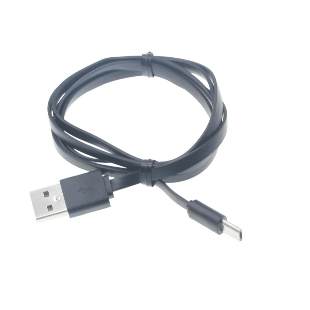 6ft Micro USB Cable Charger Cord - Flat - Black - Fonus E71