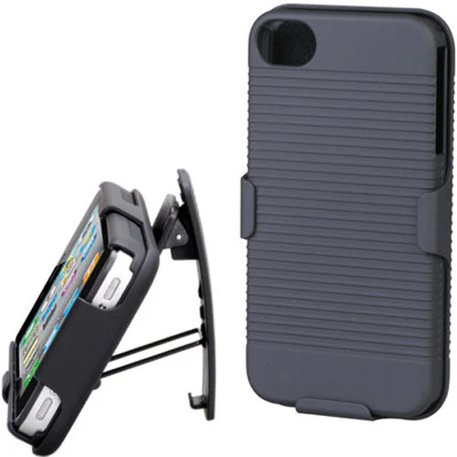 Case Holster Combo Swivel Belt Clip - Dropproof - Kickstand - Black - Fonus D89