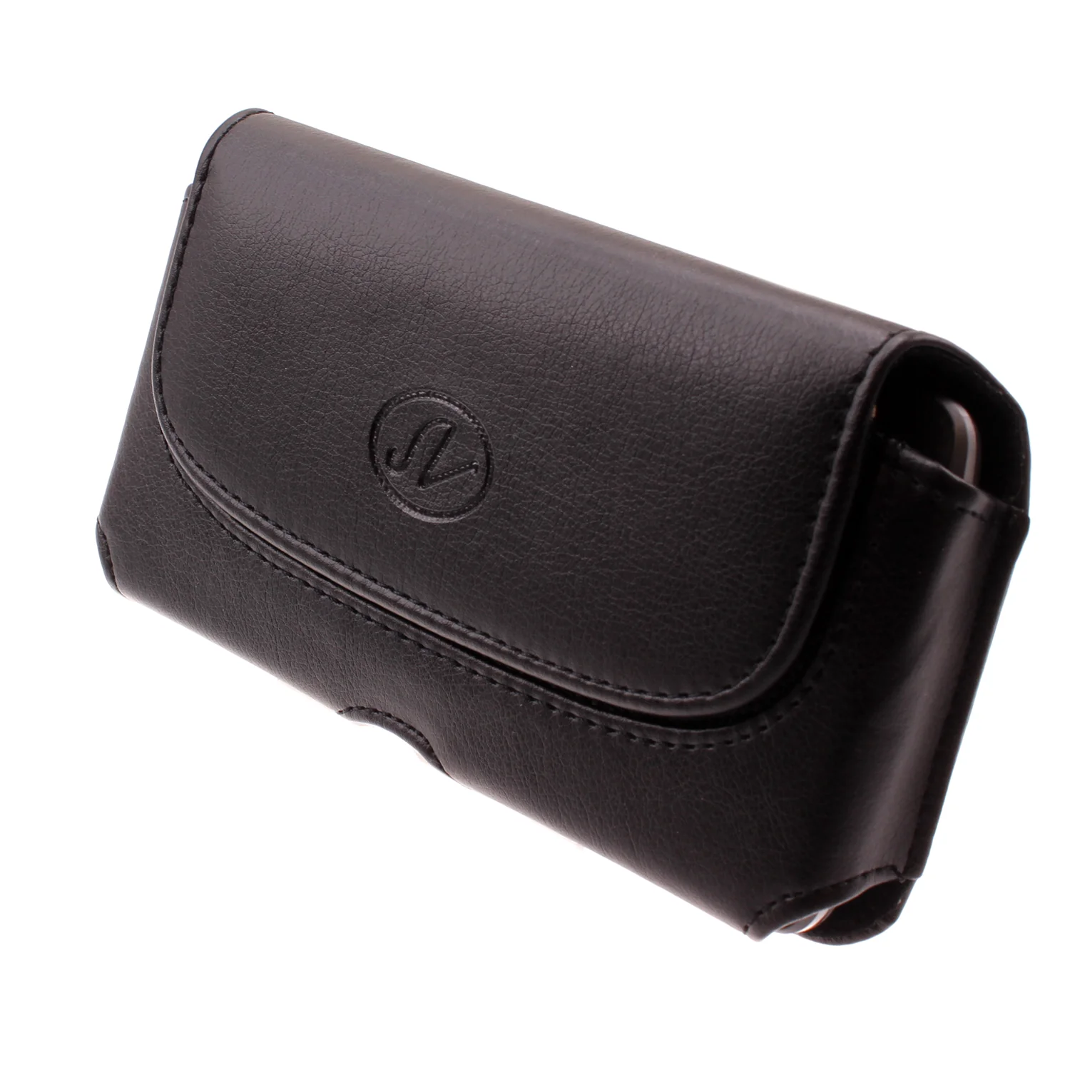 Leather Case Belt Clip Holster Cover - LCASE49 - Black - D98