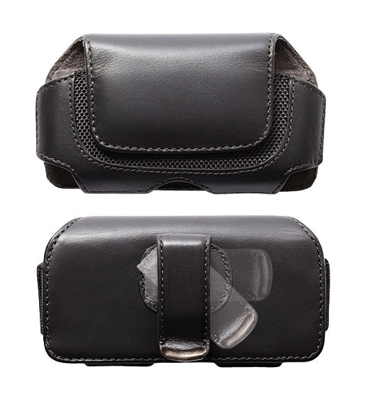 Leather Case Belt Clip Swivel Holster Cover - LCASE15 - Black - C74 - Image 6