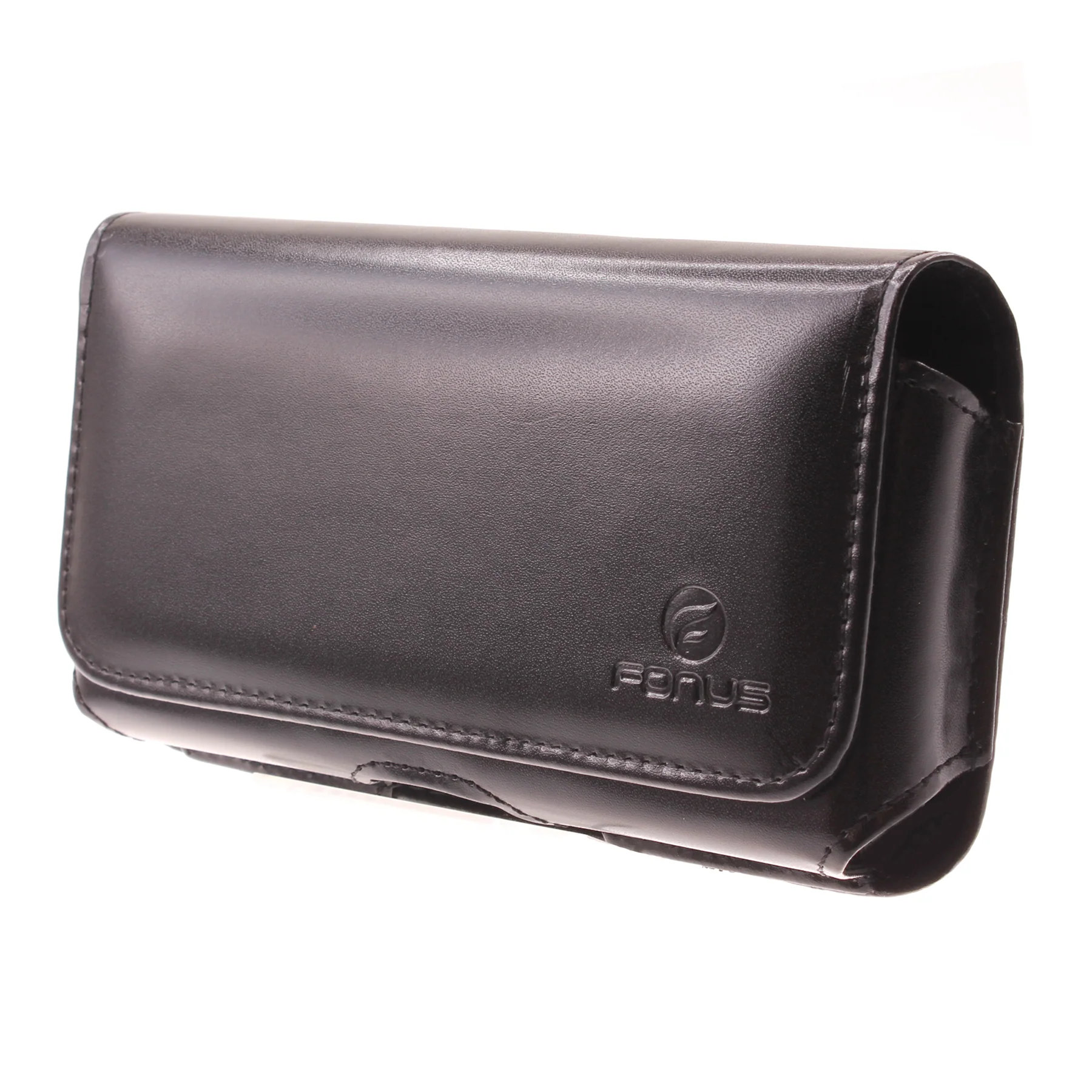 Leather Case with Swivel Belt Clip - LCASE68 - Black - Fonus M30