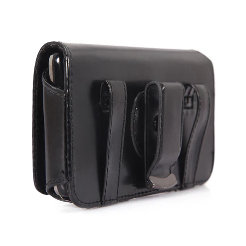 Leather Case Belt Clip Swivel Holster Cover - LCASE24 - Black - Fonus C60 - Image 4