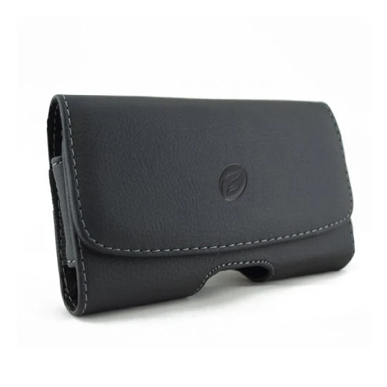 Leather Case Belt Clip Holster Cover - LCASE57 - Black - Fonus D06 - Image 5