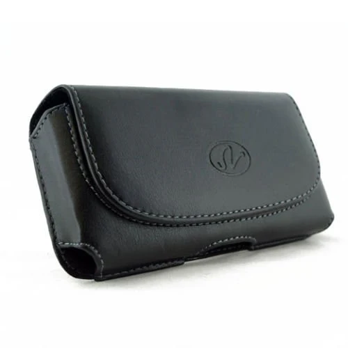 Leather Case Belt Clip Holster Cover - LCASE56 - Black - D07 - Image 5