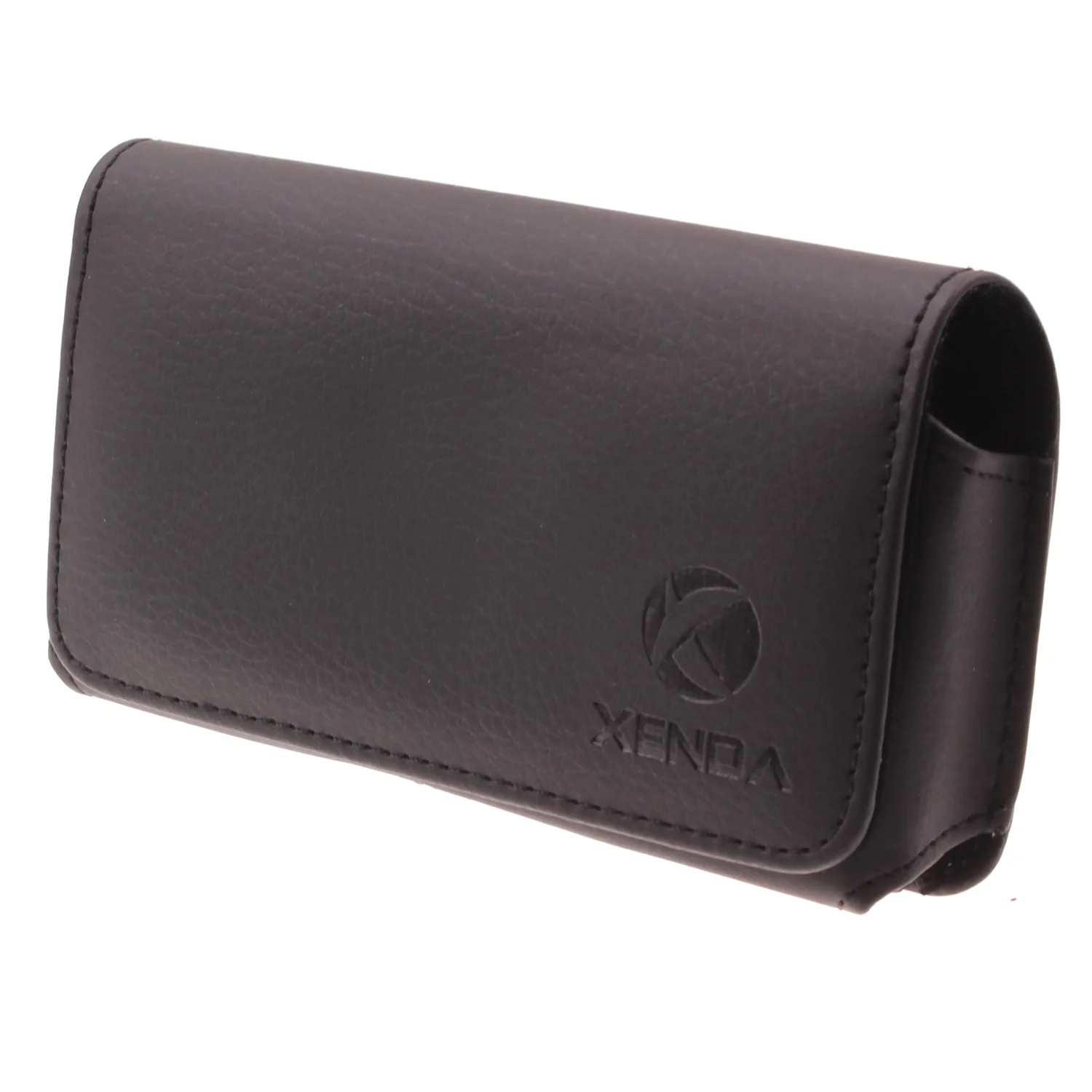 Leather Case Belt Clip Swivel Holster Cover - LCASE28 - Black - Xenda D64