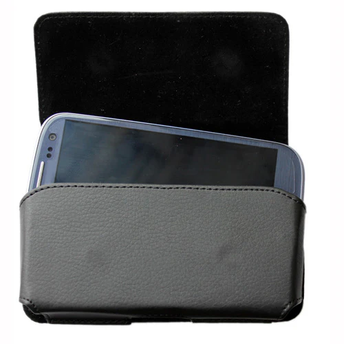 Leather Case Belt Clip Swivel Holster Cover - LCASE26 - Black - Xenda D62 - Image 4
