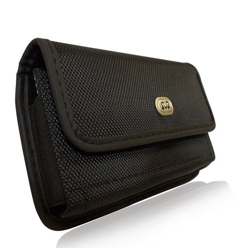 Case Belt Clip Canvas Rugged Holster Cover - LCASE41 - Black - D70 - Image 4