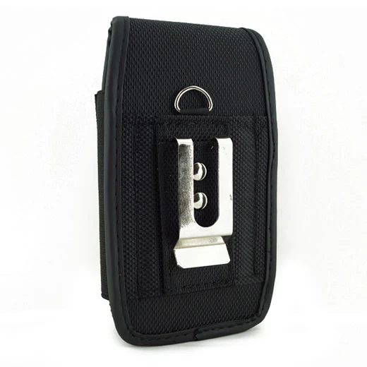 Case Belt Clip Canvas Rugged Holster - Vertical Cover - LCASE45 - Black - C83 - Image 2