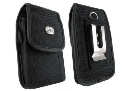 Case Belt Clip Canvas Rugged Holster - Vertical Cover - LCASE44 - Black - J25 - Image 3