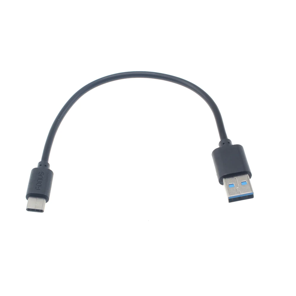 20cm USB-C Cable Charger Cord - TPE - Black - Fonus G68