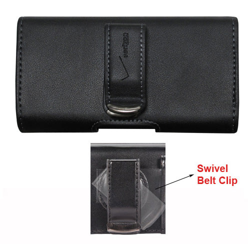 Verizon Leather Case Belt Clip Holster - Cover - LCASEVZ4 - Black - Image 3