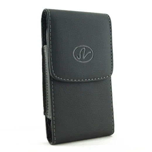 Leather Case Belt Clip Holster - Vertical Cover - LCASE47 - Black - D09 - Image 4
