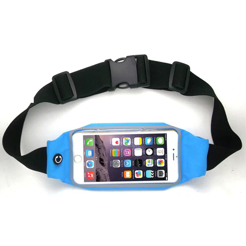 Waist Bag Sports Running Cover - Touch Screen Window - M - Reflective - Blue - Fonus A09 - Image 3