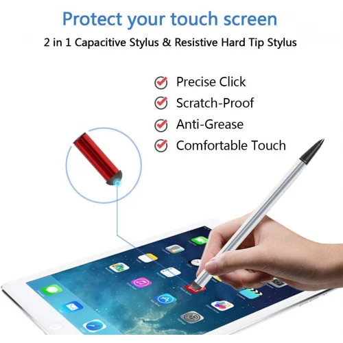 Red Stylus Capacitive and Resistive Pen Touch Compact Lightweight - Image 6