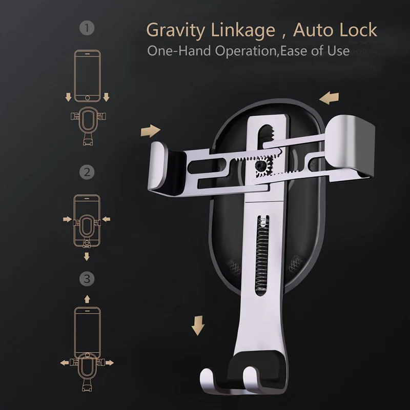 Car Mount Phone Holder for Air Vent - Gravity Auto Lock - Fonus N99 - Image 3