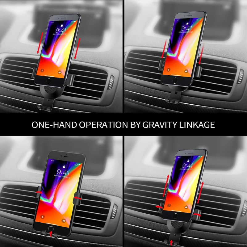 Car Mount Phone Holder for Air Vent - Gravity Auto Lock - Fonus N99 - Image 4