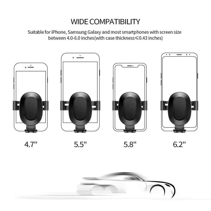Car Mount Phone Holder for Air Vent - Gravity Auto Lock - Fonus N99 - Image 7