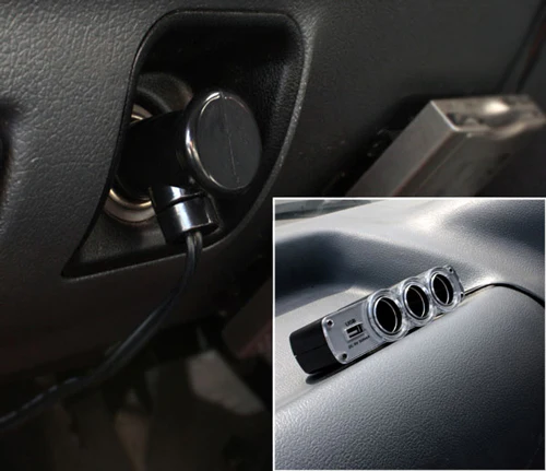 3-Port Socket Car DC Charger Adapter Splitter with USB - M60 - Image 5