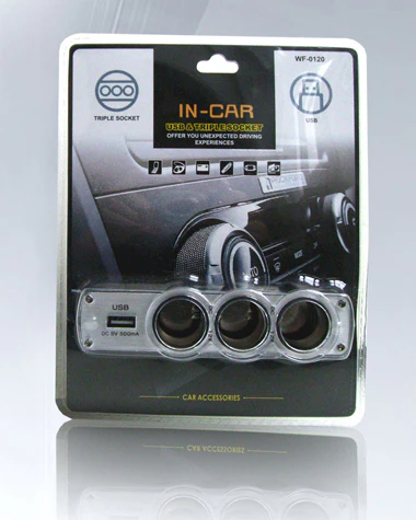 3-Port Socket Car DC Charger Adapter Splitter with USB - M60 - Image 7
