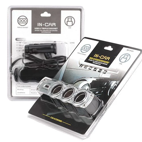 3-Port Socket Car DC Charger Adapter Splitter with USB - M60 - Image 9