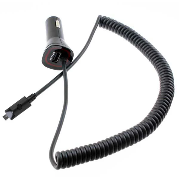 Car Charger with USB-C Adapter Power Adapter Type-C DC Socket Extra USB Port Coiled Cable - ZDJ55+USB-C - Image 3