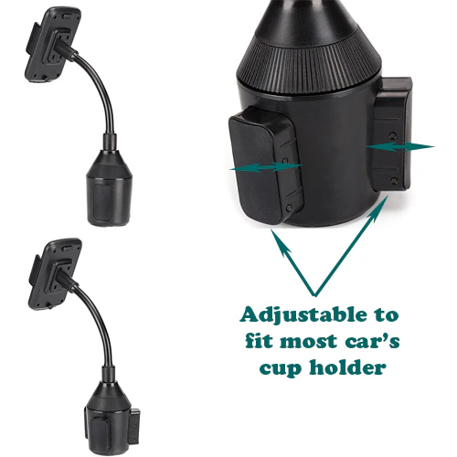 Car Phone Mount for Cup Holder - Adjustable Clamps - Fonus M20 - Image 4