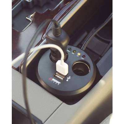 Cup Holder DC Socket Adapter Car Charger - 2-Port USB - Fonus A63 - Image 3