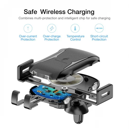 Car Mount for Air Vent - Wireless Charger Holder - Automatic Sensor - Fonus V08 - Image 3