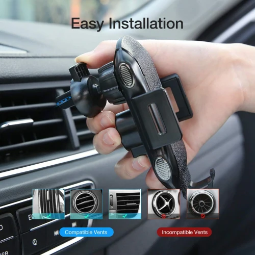 Car Mount for Air Vent - Wireless Charger Holder - Automatic Sensor - Fonus V08 - Image 4