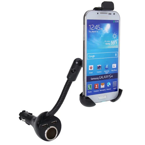 Car Mount for Lighter DC Charger - Dual USB Port and Extra Socket - Fonus J15 - Image 7