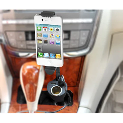 Car Mount for Lighter DC Charger - Lightning - Dual USB Port and Extra Socket - Fonus C95 - Image 2
