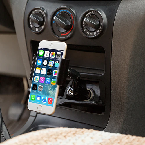 Car Mount Holder for DC Lighter Socket - 2A Charger USB Port - Fonus M50 - Image 3