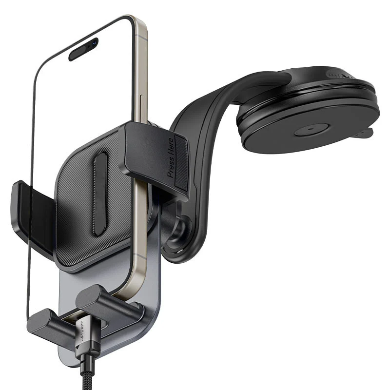 Car Mount Dash Phone Holder Cradle Bendable Adjustable Aluminum Arm Swivel Dock - ZDY49 - Image 2