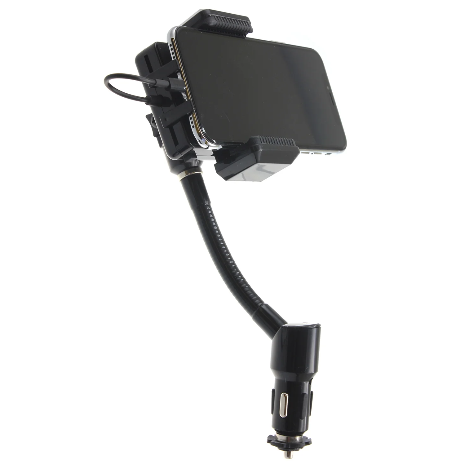 FM Transmitter Car Mount DC Charger Socket Holder - Handsfree Mic - Fonus J47