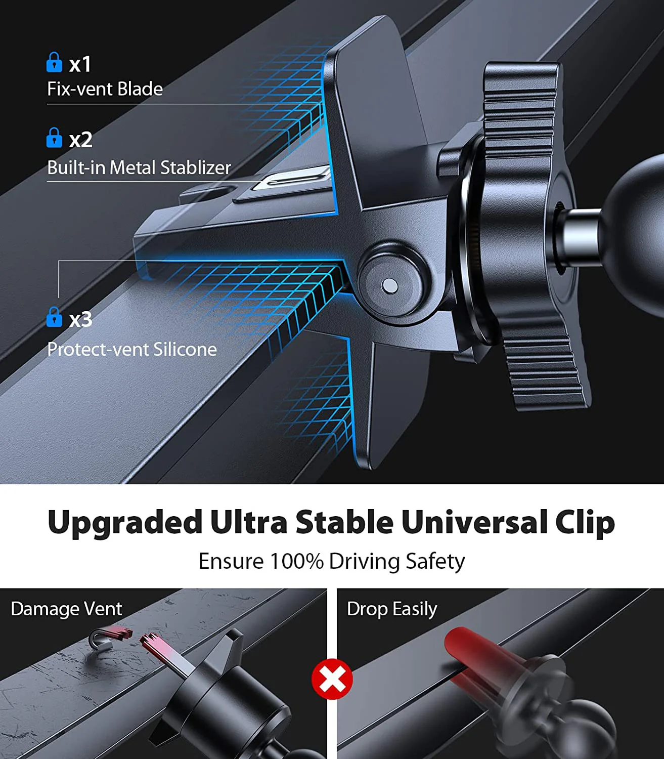 Car Mount Magnetic Air Vent Phone Holder MagSafe Compatible Swivel Strong Grip - ZDZ86 - Image 5