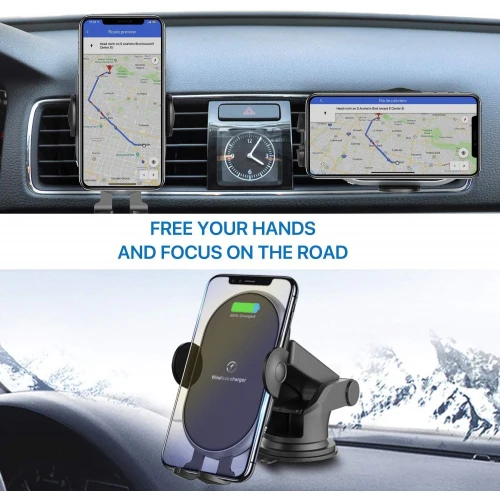 Car Wireless Charger Mount Dashboard Air Vent Holder Fast Charge Auto Sensor Dock - ZDE57 - Image 3